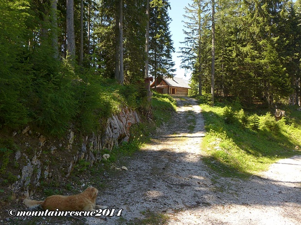 Vorbei an einer idyllischen Jagdhütte