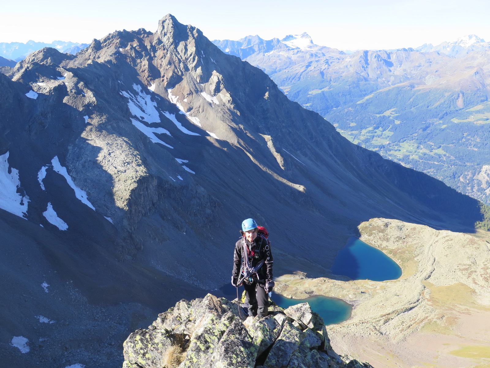 Im Aufstieg Auf Dem Westgrat Hinten Piz Sena Fotos Hikr Org