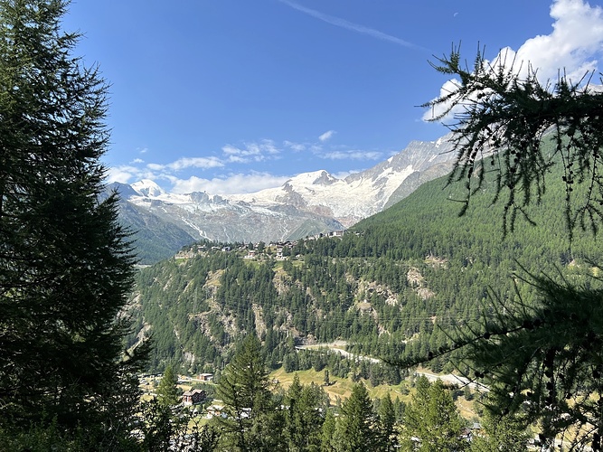 schöne Ausblicke nach Saas Fee Fotos hikr org