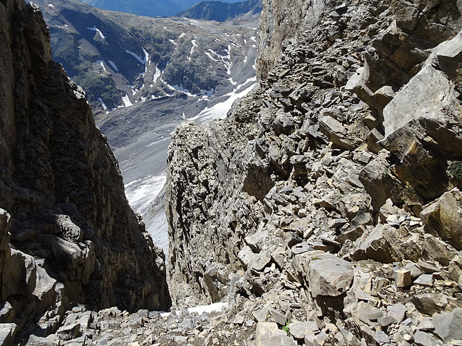 Blick Das Couloir Runter Fotos Hikr Org