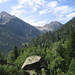 Blick nach S in den Pyrenäen-Grenzkamm - links unten das Carança-Tal