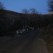 bei beginnender Dunkelheit wird die Straße nach Sonvico beim Grotto Arla erreicht