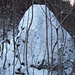 Un "iceberg" emerge dal Rià de Val Cama? (Si tratta di un macigno franato chissà quando ed ora imbiancato dalla neve)