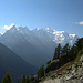 Blick zum Dach Europas - Mont Blanc