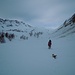 tra la neve andando verso l'Alpe Bovarina