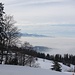 Blick auf die Bergwelt und den Nebel
