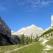 Valle de Ombretta zwischen Monte Fop-links und Marmolada-rechts, Cima di Ombretta ist im Bildmitte.