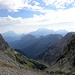Ruckblick ins Valle di Ombretta, Pelmo und Civetta im Hintergrund