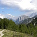 Abstieg ins Val Ombretta, mit Sasso Bianco, zwischen Pelmo und Civetta.