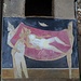 "Il trionfo di Gea" di Sante Monachesi 1959. Dipinto su una casa di Arcumeggia