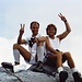 io e Andrea,finalmente dopo 6 ore,sulla vetta del Pizzo d'Uccello...