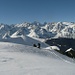 Rast vor dem Mont Blanc Massiv