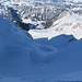 Blick zurück über die Aufstiegsroute
