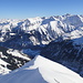 Blick vom Nebengipfel auf Weisstannen