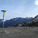 Blick vom Pass Lunghin zur Bernina-Gruppe und rechts der Piz Lunghin