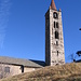 Il magnifico campanile romanico della chiesa di Sant'Antonio abate a Sala Capriasca.