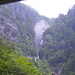 La cascata formata dal Ticinetto visibile dall'autostrada appena fuori dalla galleria di Chironico andando verso Biasca