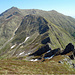 Alpe di Succiso con la cresta percorsa in salita,vista salendo al monte Alto