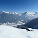 Die Brendler Alpe und der Talkessel mit Schoppernau. Die Gipfel westlich der Üntschenspitze werden vielfach auch vom Kleinwalsertal aus bestiegen