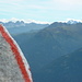 Blick vom Karkopf zu den Kalkkögeln (Ochsenwand 2703m, Riepenwand 2770m, Schlicker Seespitze 2808m) und zum Habicht (3277m, Stubai)