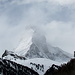 das Matterhorn ziert sich noch sich ganz zu zeigen