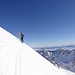 Schweisstreibender Aufstieg über den Grossen  Schnee. 