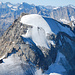 Blick auf den Gipfel Ciarforon (3640 m). Dieser Berg ist von dem Rif. V. Emanuele präsent.