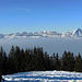 Im Zentrum des Bilds was ich als meine "Seven Summits Ultra-Light" bezeichne. Die sieben Churfirsten. Selun, Frümsel, Brisi, Zuestoll, Schibenstoll, Hinterrugg, Chäserrugg (v.l.n.r.), allesamt lohnende Bergwanderungen, mit Abstrichen beim Chäserrugg.