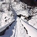 Pantenbrugg mit Eingang ins Tunnel, tief verschneit!