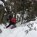 Die Abkletterstelle weisst dann doch schon gewisse alpine Züge auf...