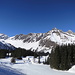 Oberhalb des Waldaufstiegs: Blick zum Fluebrig