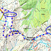 cartina dell'itinerario al Montaccio di Pennes/Tatschspitze