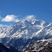 im Süden: Matterhorn, Brunegghorn, Weisshorn, Bishorn