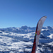 Skier vor dem Alpenkranz