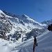 Durch herrlige Winterlandschaft gehts die letzten 1000 Mü-kilometer ziemlich geschmeidig zum Gasthaus Steingletscher bzw Steinlodge, des ersten Etappenziels ...