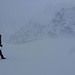 Im White-Out gehts wieder hinunter
