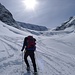 Die ersten Aufschwünge auf dem Gletscher...