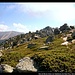 Bola del Mundo (Hintergrund) vom Gipfelkamm der Siete Picos, Sierra de Guadarrama, Spanien