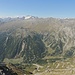Blick über das Val di Peccia. Im Hintergrund der Basodino.