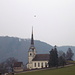 Die Kirche von Merishausen - mit einem pfeilschnellen Vogel