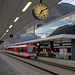 22.03.13: gleich kommt mein Zug nach Raron, für  Andere auf dem Nachbargleis  nach Zermatt
