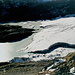 Tip vom Hüttenwirt: Abstieg vorbei am Gletscher über den Wasserfallweg zurück ins Urbachtal. Unten folgte ich weglos über Gletscherschliff dem Ufer des Sees. 