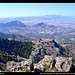 Blick hinab nach Quesada vom Gipfel des Gilillo, Sierra de Cazorla, Spanien