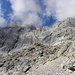 Monte Civetta(3220m)-links und Punta Civetta(2920m) mit der Einstieg in Alleghesi Klettersteigs-rechts.