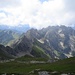 die Wengenköpfe vom Großen Daumen gesehen - über ihren zackigen Grat führt der Hindelanger Klettersteig