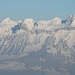 Der verschneite Alpstein: Wildhuser Schafberg - Moor - Säntis & Altmann, mit dem Gulmen im Vordergrund