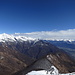 Auf dem Ostgrat des Cima della Trosa: Blick auf den Gratausläufer mit den Gipfelchen Cimetta und Mottone sowie auf die Gipfel nördlich der Magadino-Ebene
