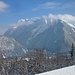 Blick zu den Bergen der Nördlichen Karwendelkette, über die der Mittenwalder Höhenweg verläuft.