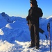 Sonnenbad in in eisiger Kälte auf dem Mont Fort (3329m). Schon nach wenigen Minuten Fotografieren ohne Handschuhe gab's jedoch schmerzende Finger!