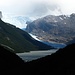 Tag 2: Blick auf den Lago Dickson und einen der zahllosen Gletscher dieser Region